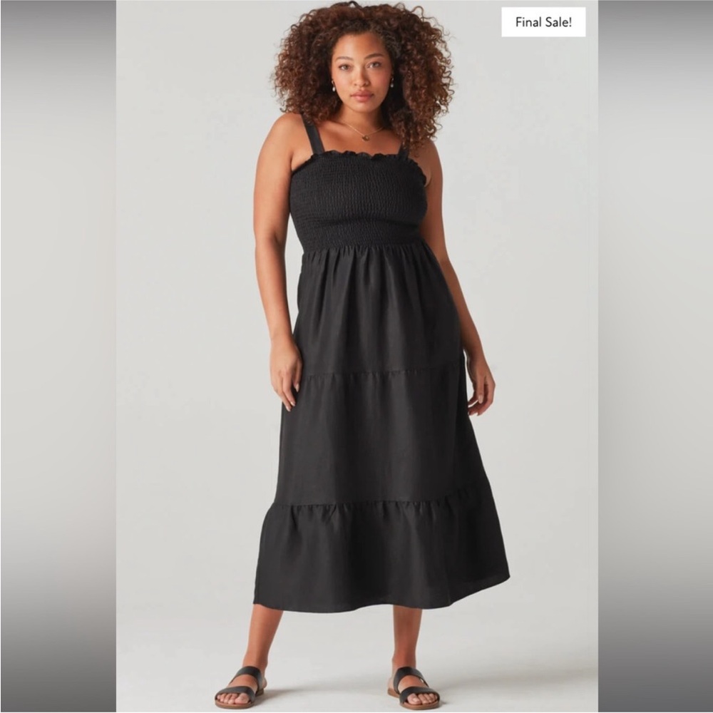 Vetta tiered smocked dress Black - Picture 4 of 9